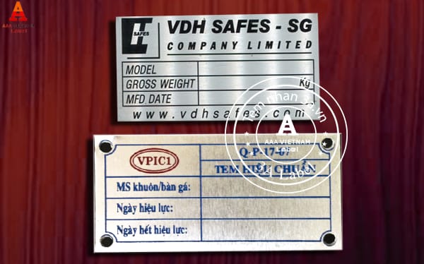 Tem nhôm in, ăn mòn và tem inox giá rẻ 